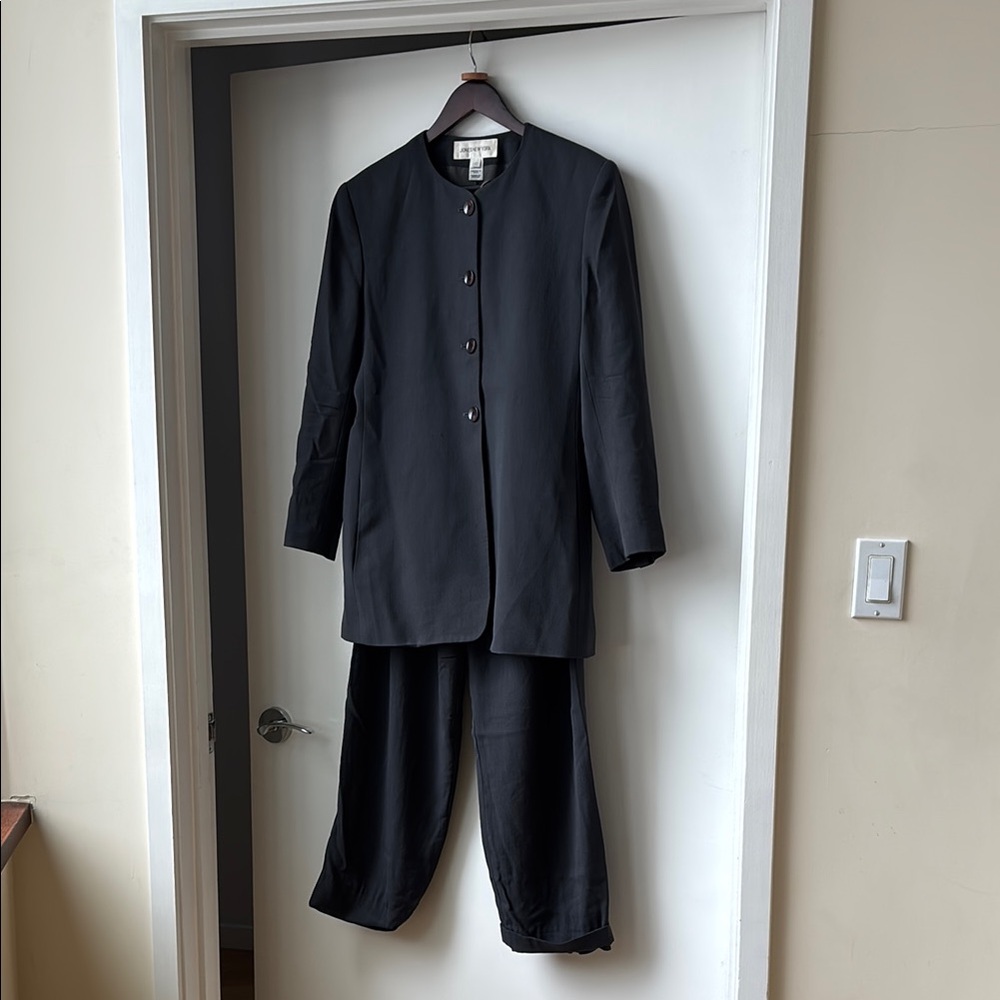 Rich Grey Jones New York Button-Up Suit Jacket + Matching Trousers